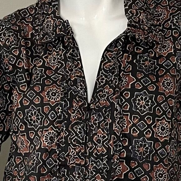 Walter Baker Cameron Brown Multi Mosaic Top Women’s Sz XL - Picture 3 of 12